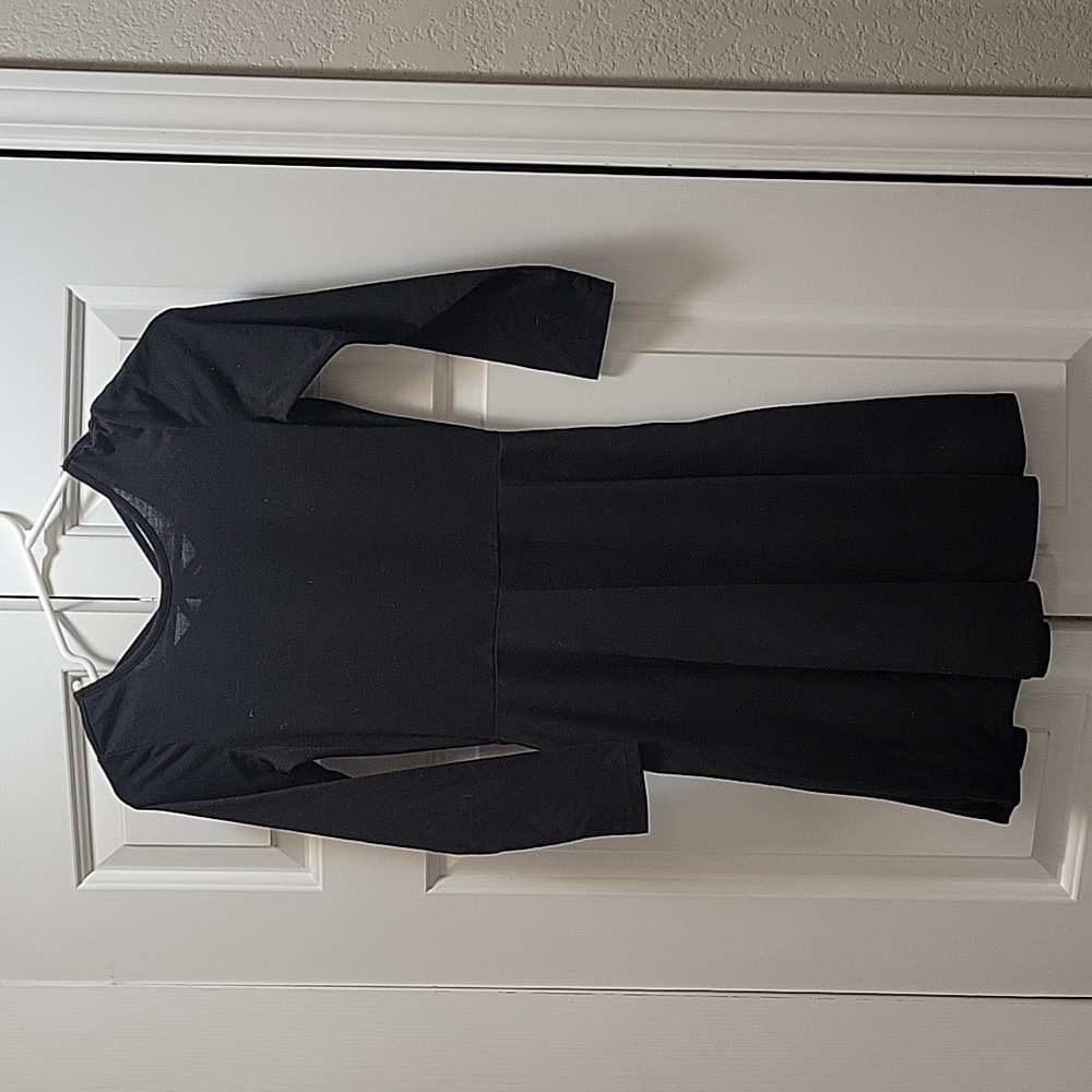 Girls light weight simple black dress